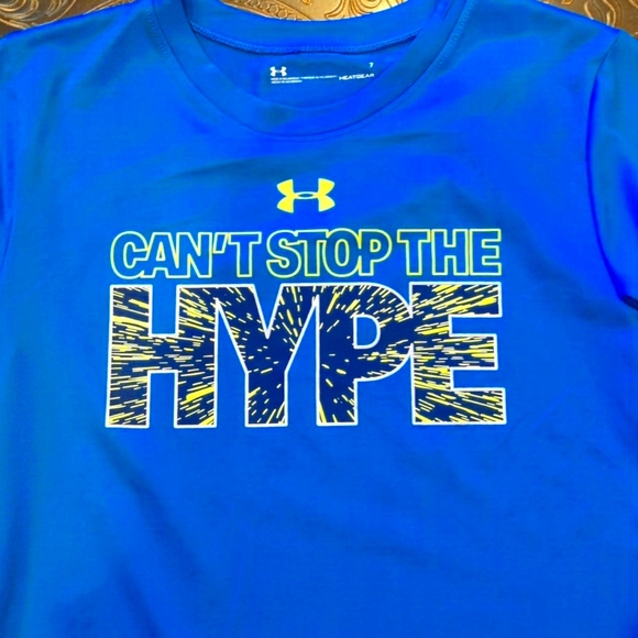 Under Armour Other - Boys Under Armour Can't Stop the Hype Dri-fit shirt S/S Color-Blue Size-7